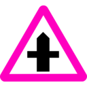 download Roadsign Crossroads clipart image with 315 hue color