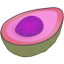 download Avocado clipart image with 270 hue color