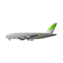 download Airliner clipart image with 90 hue color