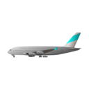 download Airliner clipart image with 180 hue color