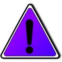 download Warning Sign clipart image with 225 hue color