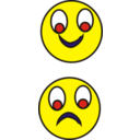 download Happy Sad clipart image with 0 hue color