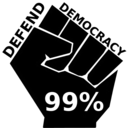 download Occupy Defend Democracy clipart image with 180 hue color