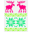 download Jacquard Sweater With Elks clipart image with 90 hue color