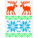 download Jacquard Sweater With Elks clipart image with 135 hue color