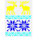 download Jacquard Sweater With Elks clipart image with 180 hue color