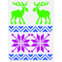 download Jacquard Sweater With Elks clipart image with 225 hue color