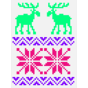 download Jacquard Sweater With Elks clipart image with 270 hue color