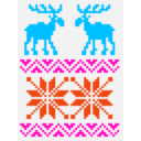 download Jacquard Sweater With Elks clipart image with 315 hue color