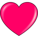 download Pink Heart clipart image with 0 hue color