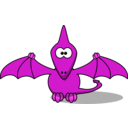 download Cartoon Pterodactyl clipart image with 270 hue color