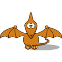 download Cartoon Pterodactyl clipart image with 0 hue color