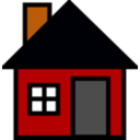 download Small House clipart image with 0 hue color