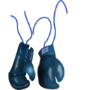 download Vintage Leather Boxing Gloves clipart image with 180 hue color