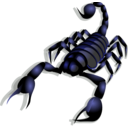 download Scorpion clipart image with 225 hue color