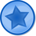 download Blue Circled Star clipart image with 0 hue color