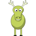 download Cartoon Reindeer clipart image with 45 hue color