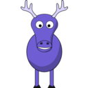 download Cartoon Reindeer clipart image with 225 hue color