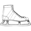 download Ice Skate clipart image with 0 hue color