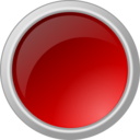 download Glossy Red Button clipart image with 0 hue color