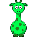 download Cartoon Giraffe clipart image with 90 hue color