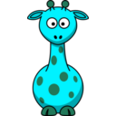 download Cartoon Giraffe clipart image with 135 hue color