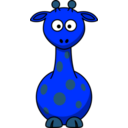 download Cartoon Giraffe clipart image with 180 hue color