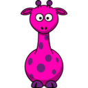 download Cartoon Giraffe clipart image with 270 hue color