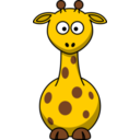 download Cartoon Giraffe clipart image with 0 hue color