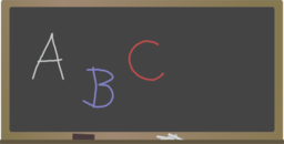 Blackboard With Letters