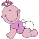 download Baby Girl Crawling clipart image with 315 hue color
