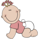 download Baby Girl Crawling clipart image with 0 hue color