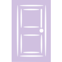 download Door White Stroke clipart image with 270 hue color