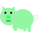 download Pink Pig clipart image with 135 hue color