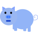 download Pink Pig clipart image with 225 hue color