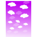 download Sky With Clouds clipart image with 90 hue color