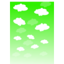 download Sky With Clouds clipart image with 270 hue color