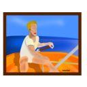 download Marinaio In Barca A Vela In Toscana clipart image with 0 hue color