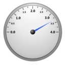 download Speedometer clipart image with 225 hue color