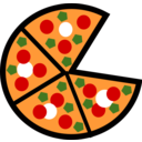 download Pizza clipart image with 0 hue color