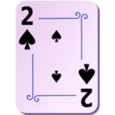 download Ornamental Deck 2 Of Spades clipart image with 225 hue color
