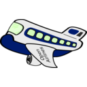 download Funny Airplane clipart image with 225 hue color