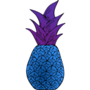 download Alternative Pineapple clipart image with 180 hue color