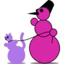 download Snowman Cat Fancier By Rones clipart image with 270 hue color