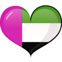 download United Arab Emirates Heart Flag clipart image with 315 hue color