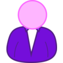 download User 3 clipart image with 270 hue color