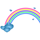 download Valentine Rainbow clipart image with 225 hue color