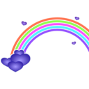 download Valentine Rainbow clipart image with 270 hue color