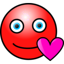 download Emoticons Loving Face clipart image with 315 hue color