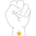 download Revolution Fist clipart image with 45 hue color